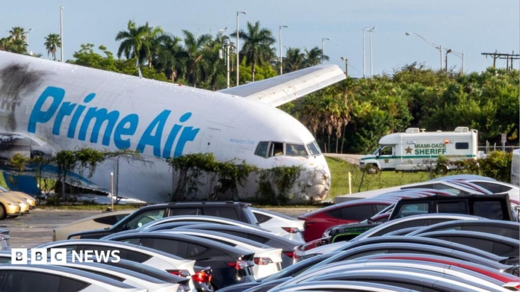 Probe begins into why Amazon cargo plane overran Miami runway 27 Probe begins into why Amazon cargo plane overran Miami runway