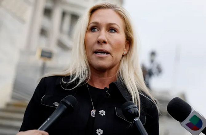 Trump's Former Ally Marjorie Taylor Greene Lashes Out Against US Support for Gaza War 18 greene 0709 d