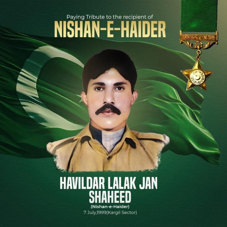 1999 میں آج کے دن حوالدار لالک جان شہید نے غیر معمولی بہادری کا مظاہرہ کرتے ہوئے دشمن کے حملوں کو بے خوفی سے پسپا کیا اور شدید زخمی ہونے کے باوجود اپنی پوسٹ کا دفاع کیا